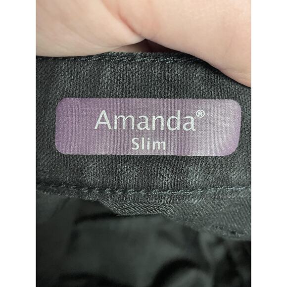 Gloria Vanderbilt Amanda Slim Jeans Womens 6 Black Average Slim Fit Stretch - Picture 11 of 14